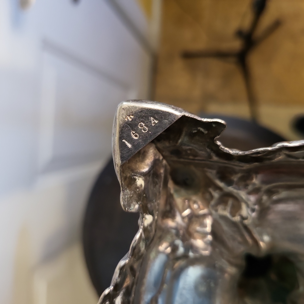 Pair of Russian Repousse Silver Plate Candlesticks by Warszawa Norblin 19th Cent - Picture 8 of 11